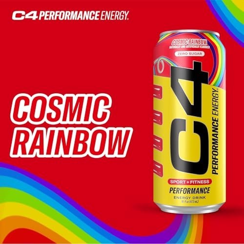 Zero Sugar Cosmic Rainbow Energy Drink | 200mg Caffeine Pre-Workout | 12 Pack