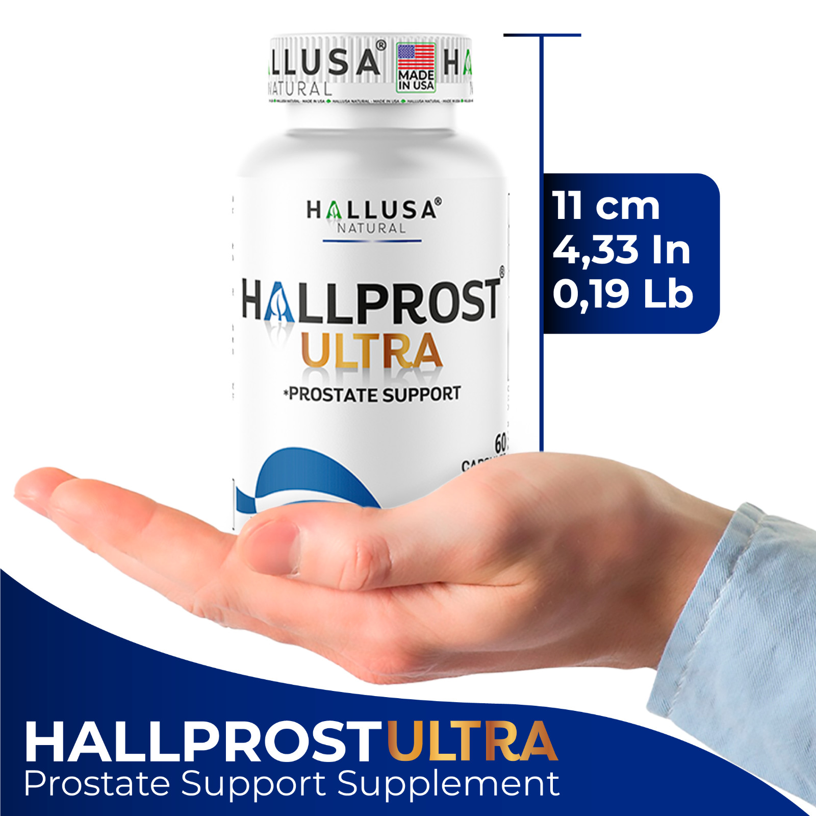 HALLPROST ULTRA – Prostate Supplement for Men – Healthy urine Flow – 60 cap