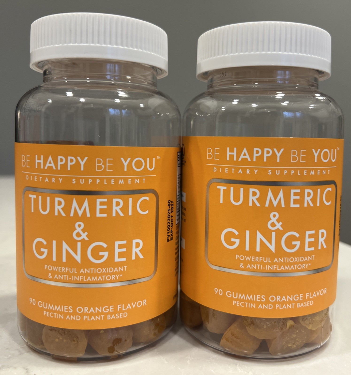 2X Be Happy Be You “Turmeric & Ginger” Antioxidant Anti-Inflammatory 90 Gummies