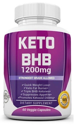 6 X KETO BHB 1200mg PURE Ketone FAT BURNER Weight Loss Diet Pills Ketosis