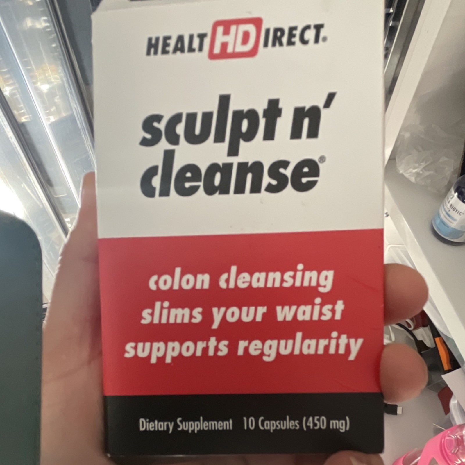 Health HD Direct Sculpt n’ Cleanse Colon Detox Capsules 10ct 450mg Exp 07/2027