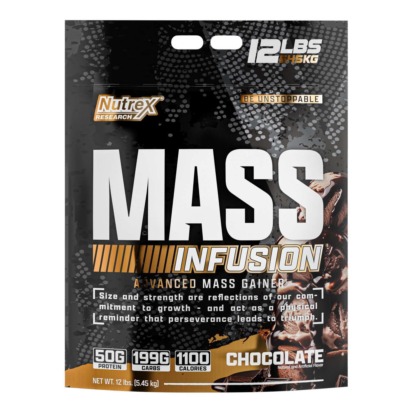 Nutrex MASS Infusion 50 grams Whey Protein 1100 Calories 12 Lb EXP 10/2027