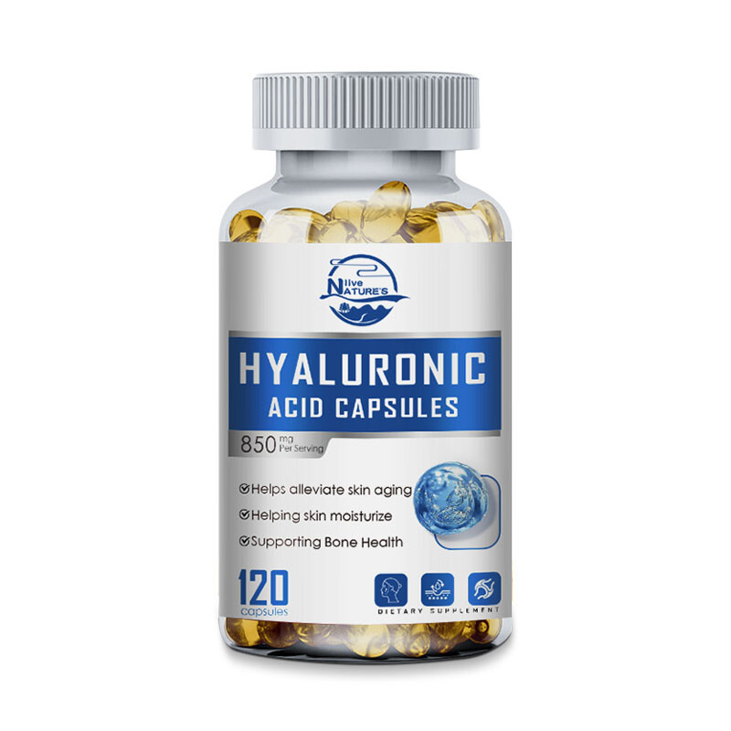 Hyaluronic Acid 850mg 4X 120 Capsules Vitamin C 30 mg For Joint and Skin Health