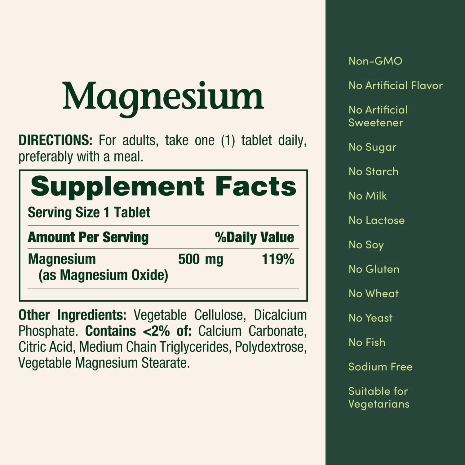 Nature’s Bounty Magnesium Supplements 500 Mg 200 Count (Pack of 2)