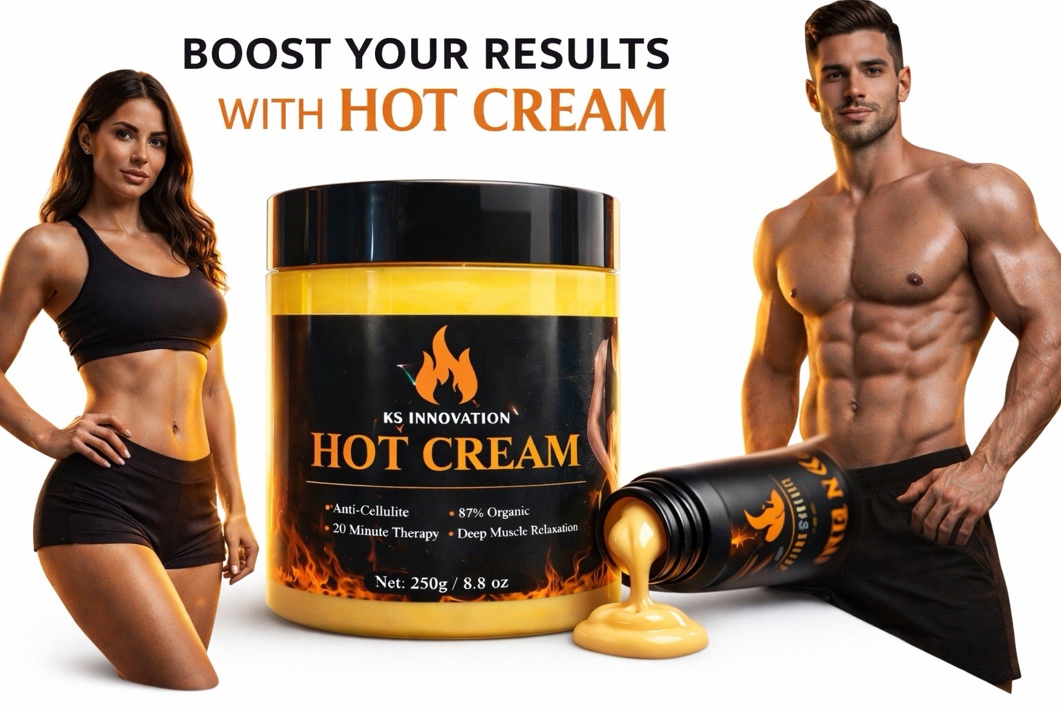 KS Hot Cream Fat Burner Weight Loss Belly Slimming Fitness Body Sweat Cream