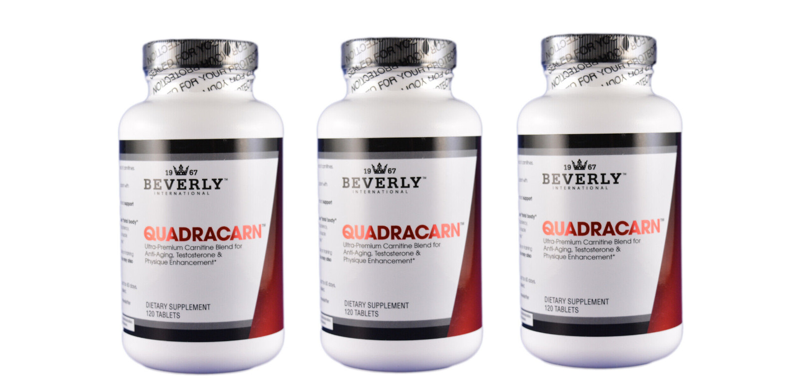 Beverly International Quadracarn GPLC Carnitine 120 Tablets ***3 pack******