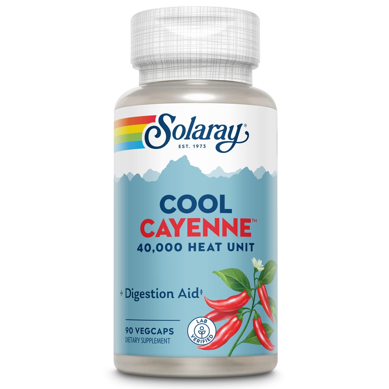 SOLARAY Cool Cayenne 40,000 Heat Units – Cayenne Pepper Supplement with Capsaici