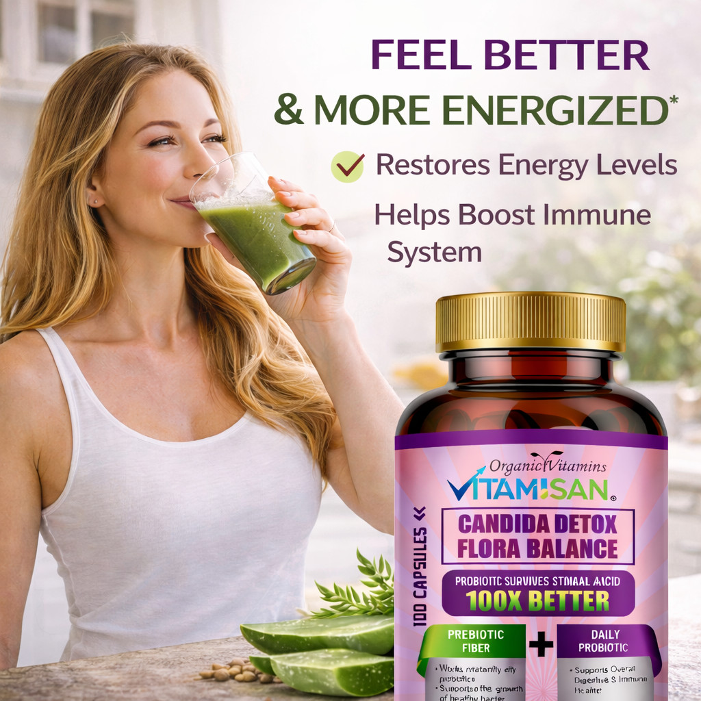 Candida Cleanse Detox Support Highest Potency Yeast Infection Support 100 cap