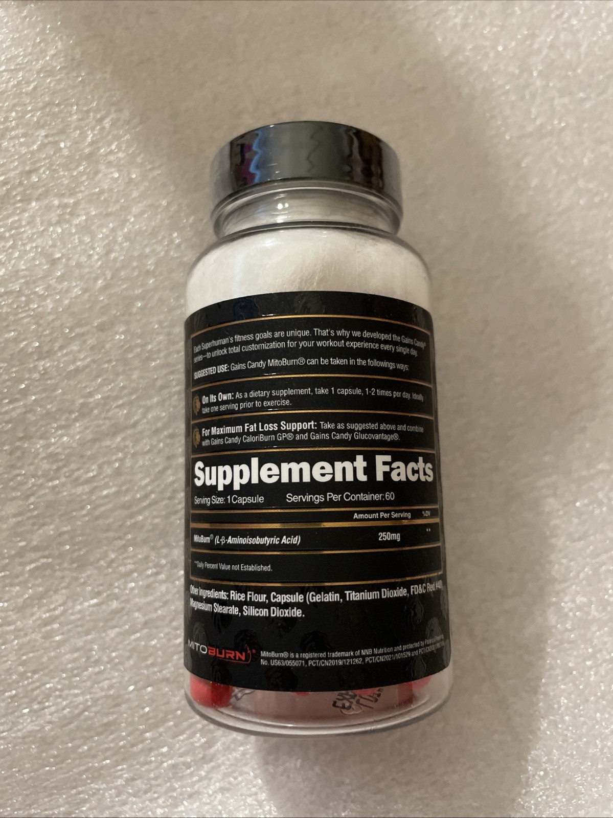 Alpha Lion Gains Candy Fat Loss Mitoburn 60 Capsules Exp 06/2026