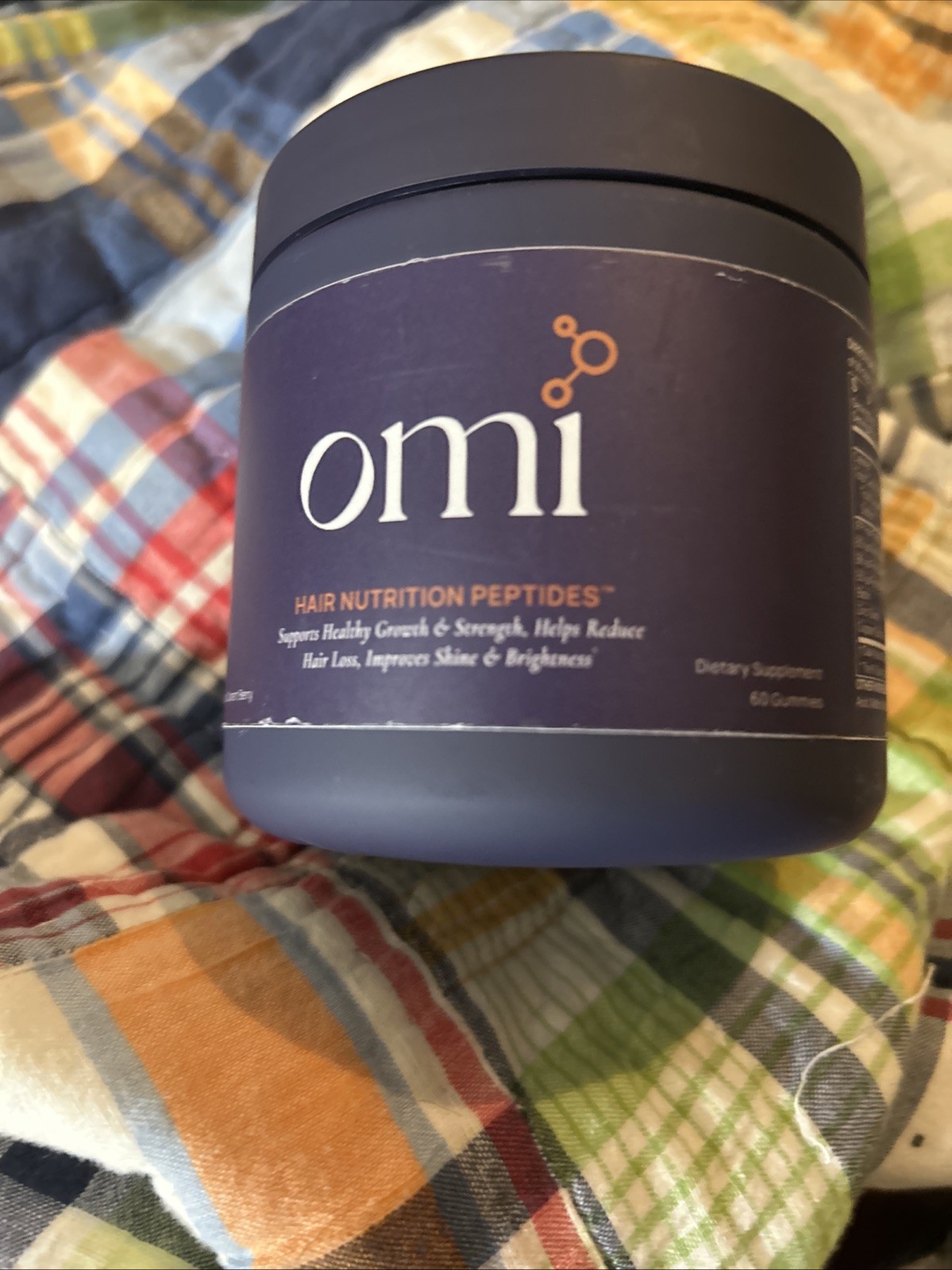 OMI Hair Nutrition Peptides – 60 Gummies – Black Currant Berry Flavor – Sealed