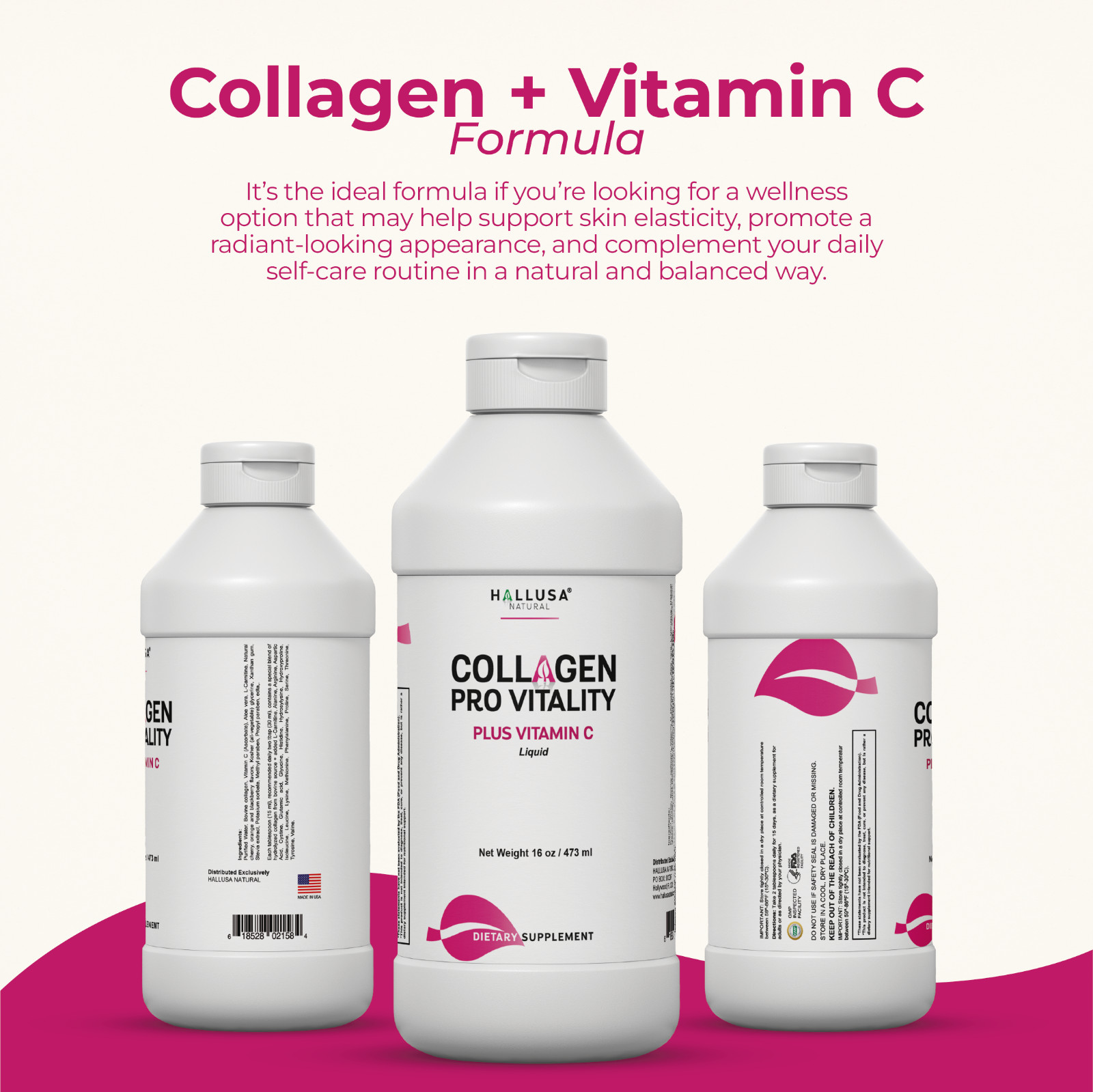COLLAGEN LIQUID & BIOTIN Perfect formula for skin care and beauty 48 OZ +60 Cap