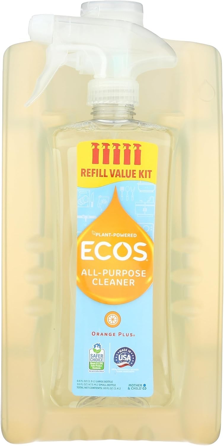 ECOS All-Purpose Cleaner Orange Plus – Refill Value Kit 80 fl.oz Each (Pack of 3