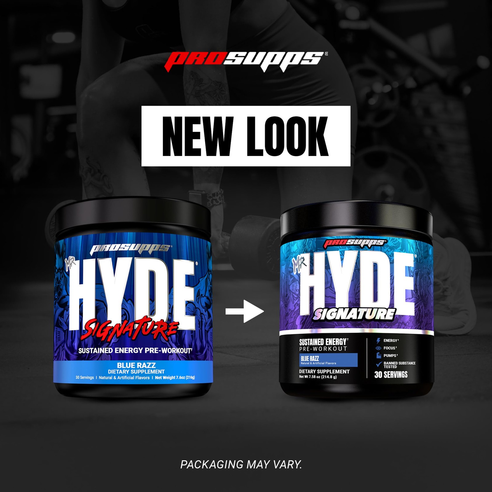 ProSupps Mr. Hyde Signature Pre Workout 30 Servings (Pack of 1), Blue Razz