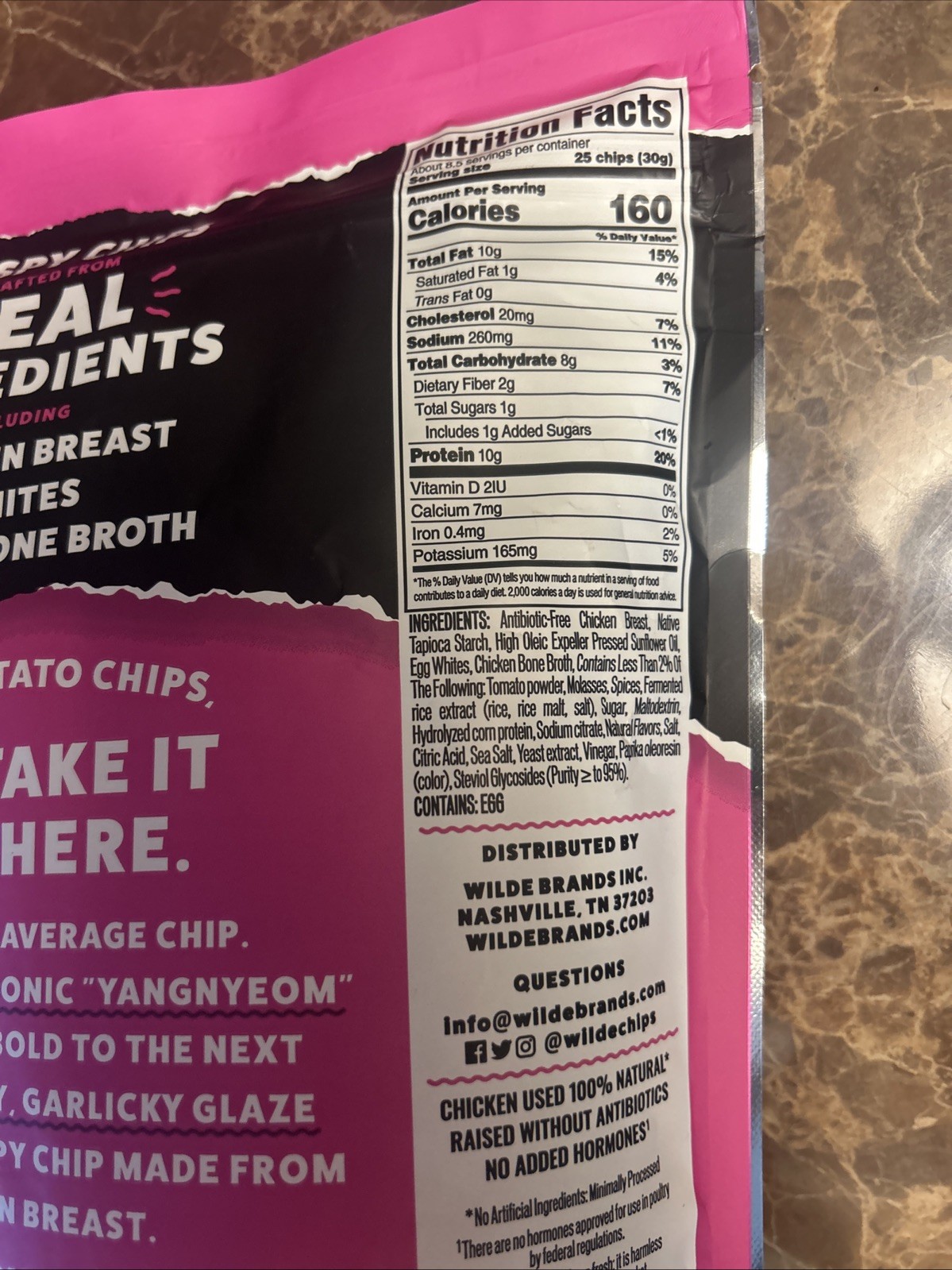 Wilde Protein Chips Korean Sweet & Spicy Flavor, 8.5 oz – 10g Protein