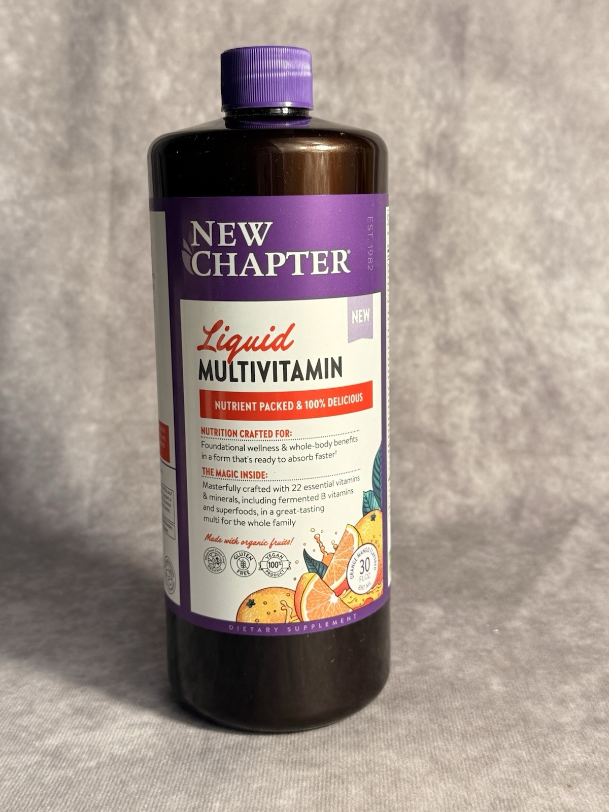 New Chapter Liquid Multivitamin 30 fl oz 14 Vitamins 8 Minerals General Wellness