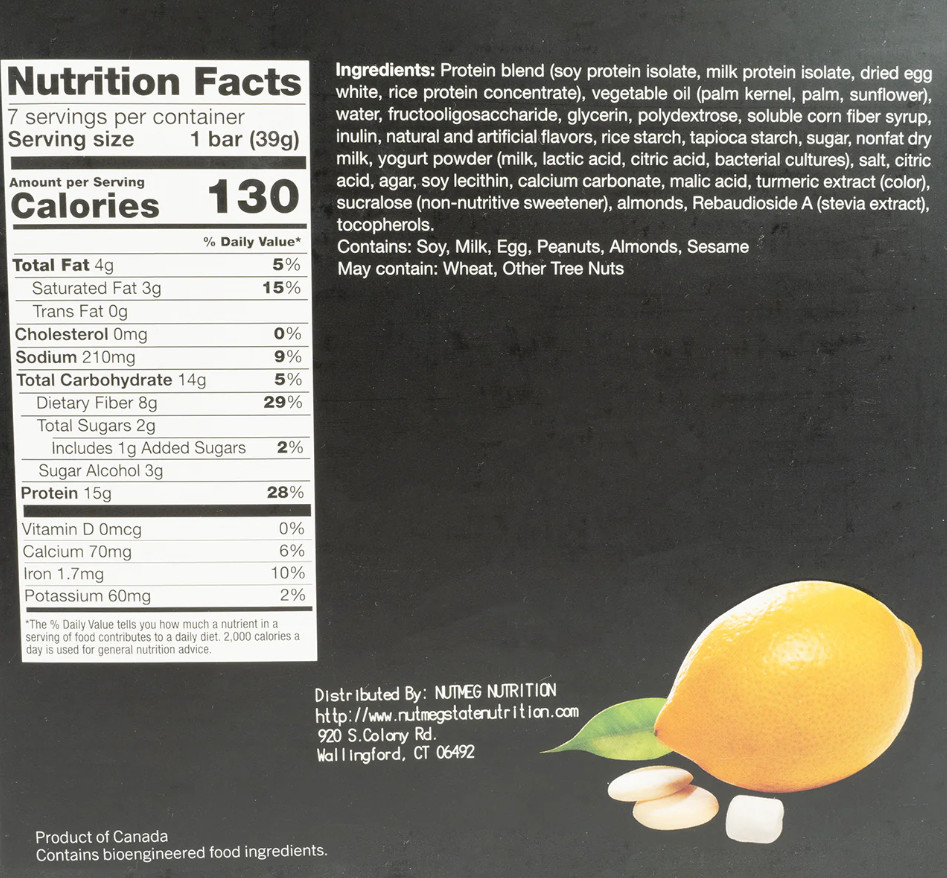 Proti Fit Fluffy Lemon Bars For Dieting and Weight Loss WW & IP Compatible