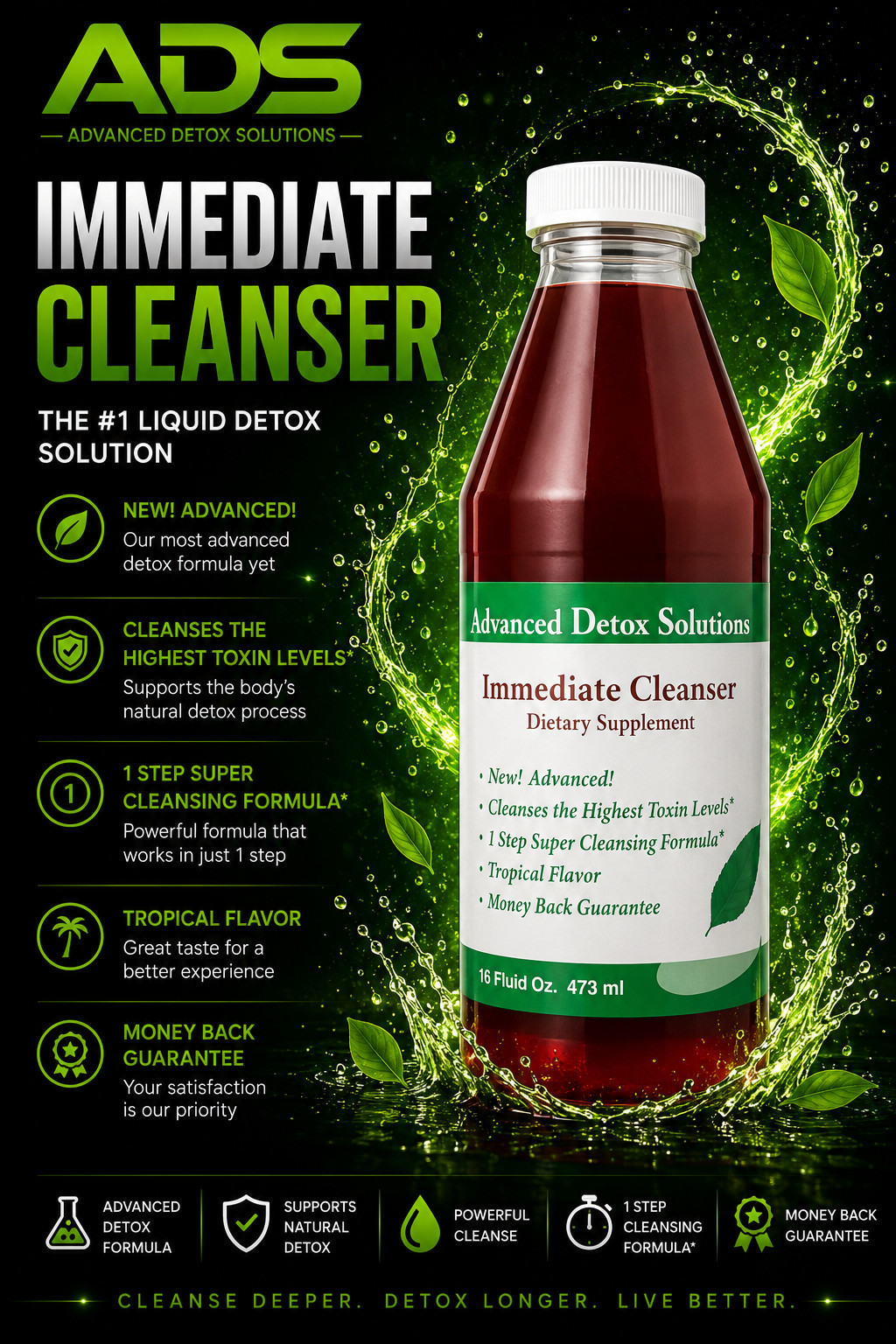 Advanced Detox Solutions Immediate Cleanser
