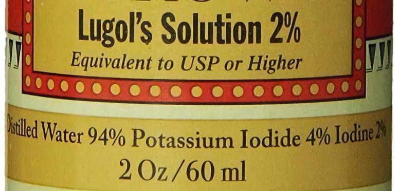 J.CROW’S® Lugol’s Solution of Iodine 2% 2 oz Professional Pack (24 bottles)