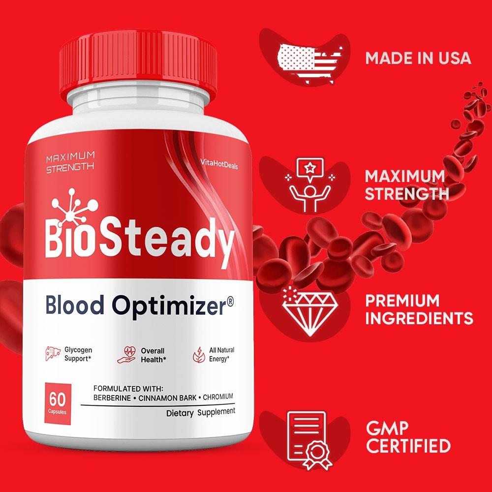Bio Steady Capsules, Max Strength Formula, BioSteady Supplement (2 pack)
