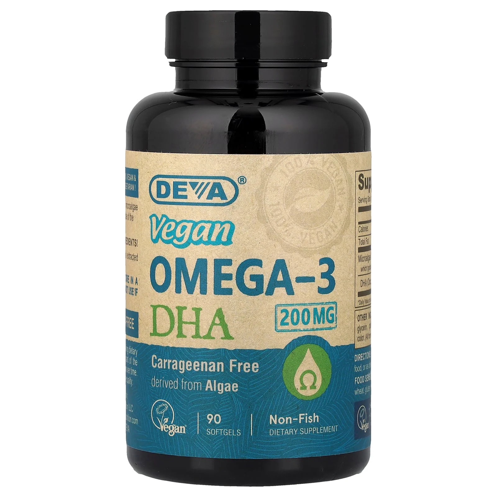 2 X Deva, Vegan Omega-3 DHA, 90 Softgels