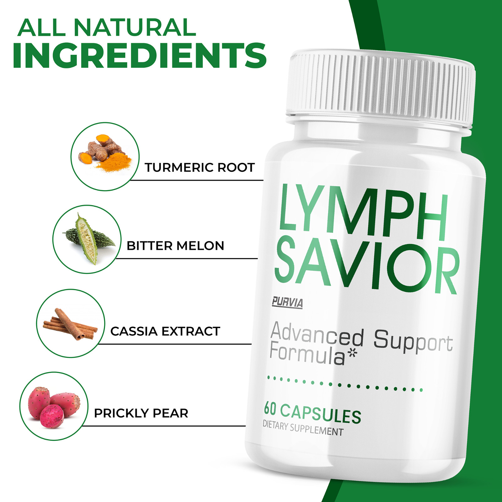 (3Pack) Lymph Savior Capsules LymphSavior Pills Lymphatic Health Support (180ct)