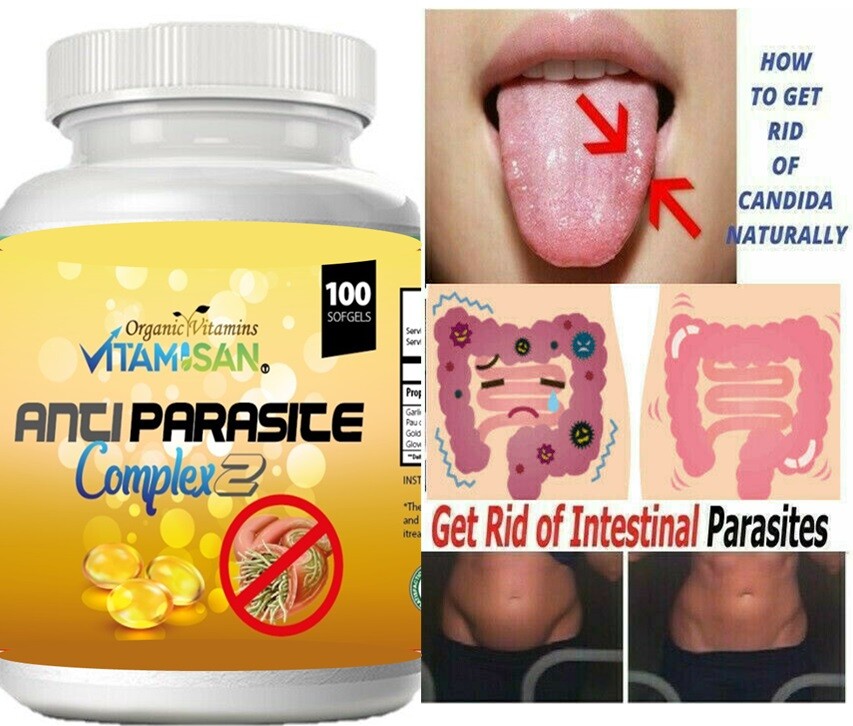 Garlic capsules intestinal support fungus anti parasite Ajo Parasitos Intestinal