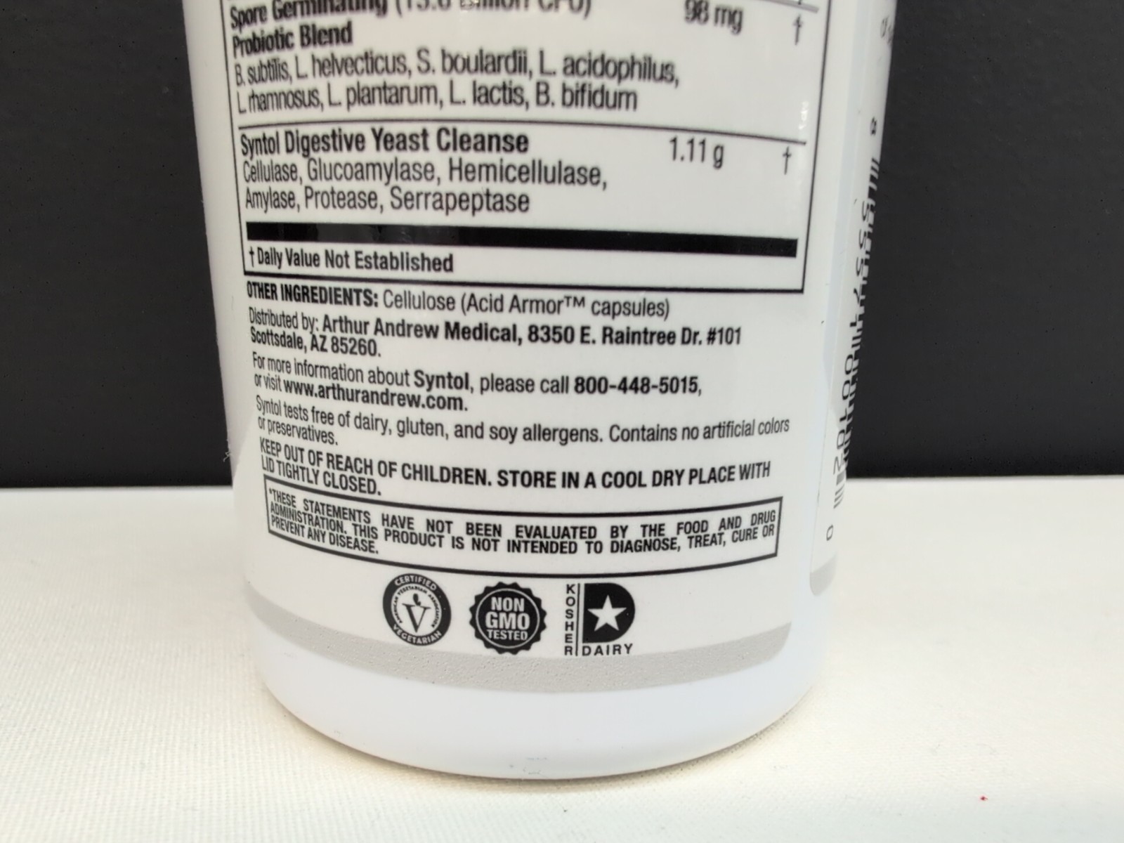 Arthur Andrew Medical Syntol AMD Advanced Microflora Delivery 180 Capsule