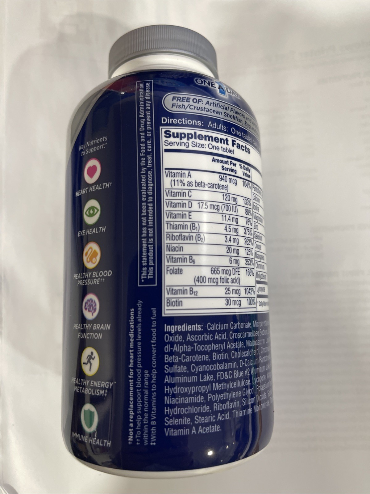 [ 1 ] One A Day Men’s 50+ Multivitamin 300 Tablets Exp 04/2027 (Adult Men 50+)