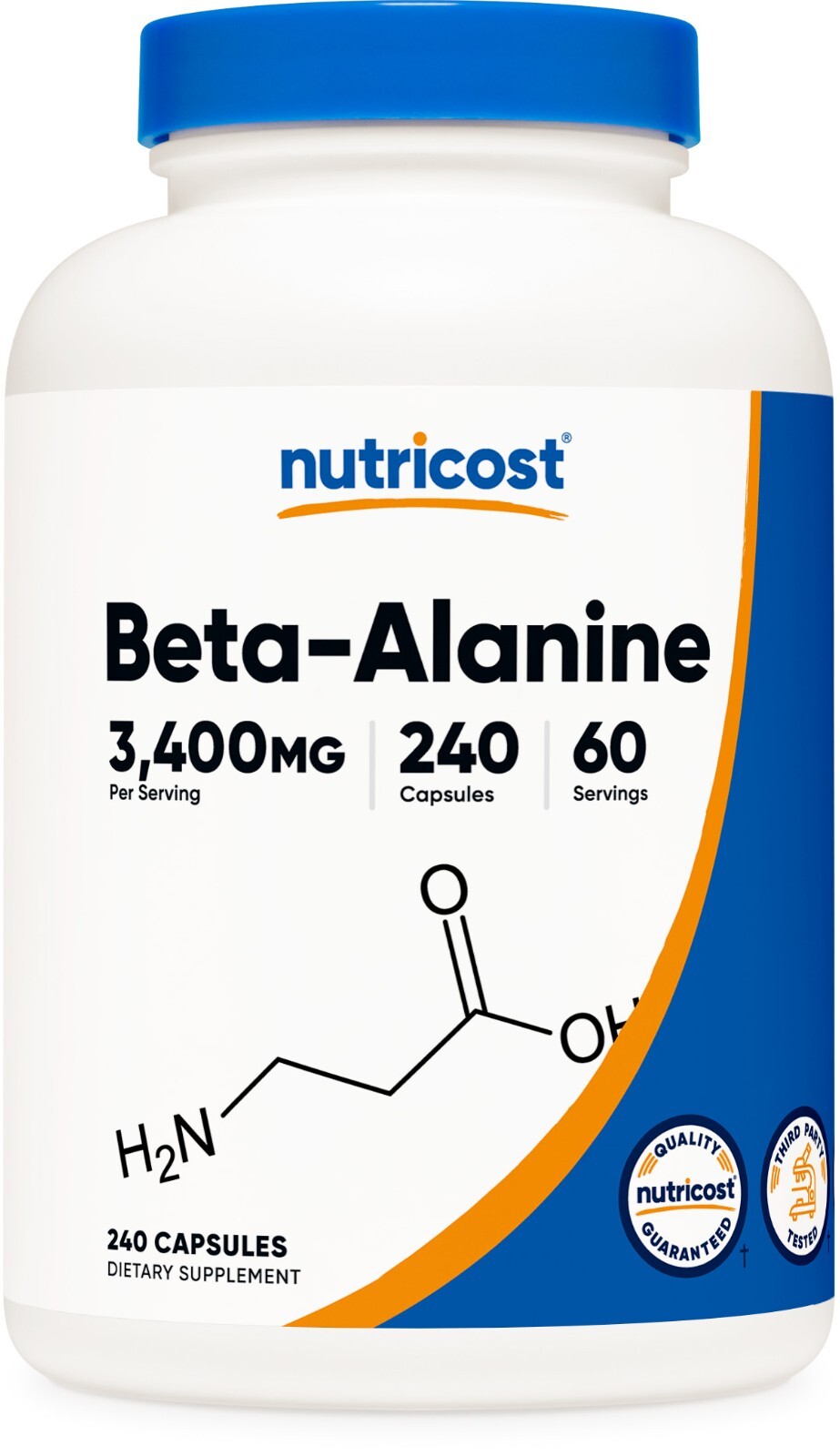 Nutricost Beta-Alanine Capsules 3400mg, 240 Capsules (60 Servings)