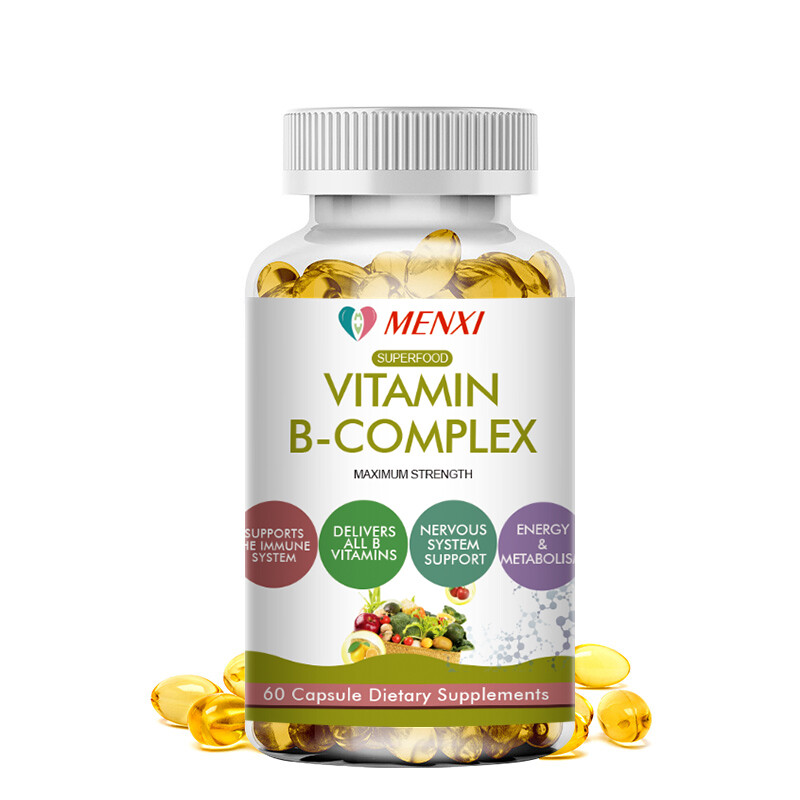 Vitamin B Complex Supplement B1,B2,B3,B5,B6,B7,B9,B12, Immune Support Pills