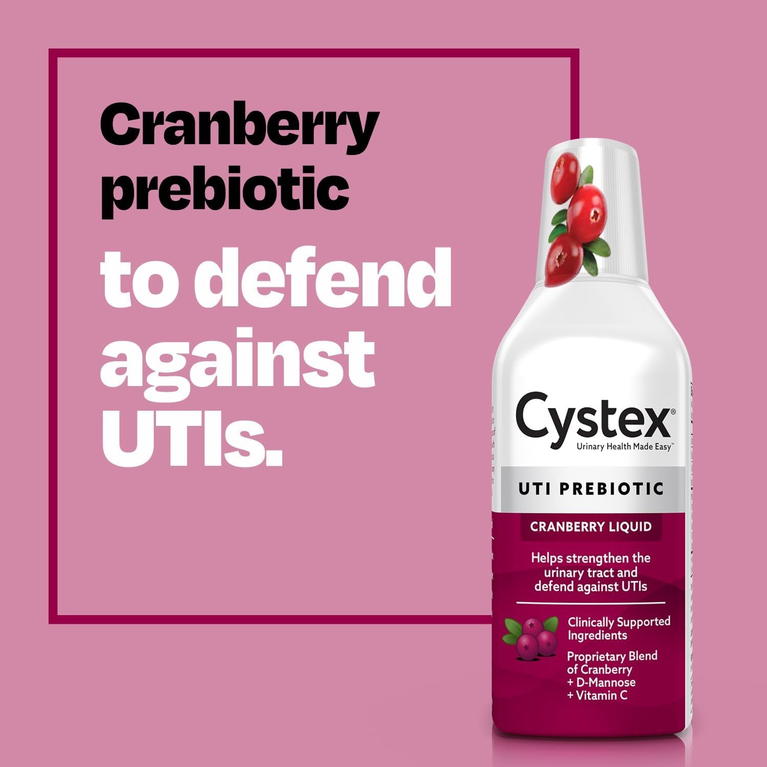 2X Crystex Urinary Infection Support & Prevention – Cranberry Prebiotic 7.6 Oz