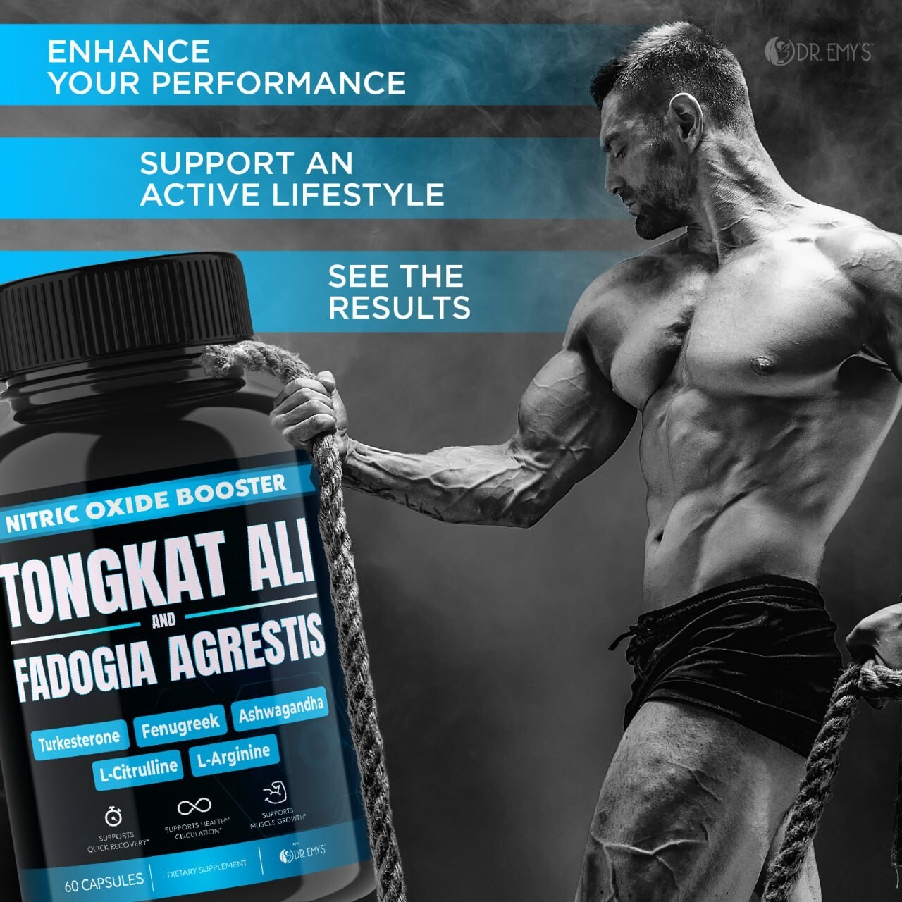 (2 Pack) Testosterone Supplement Booster Capsules Blood Flow Nitric Oxide
