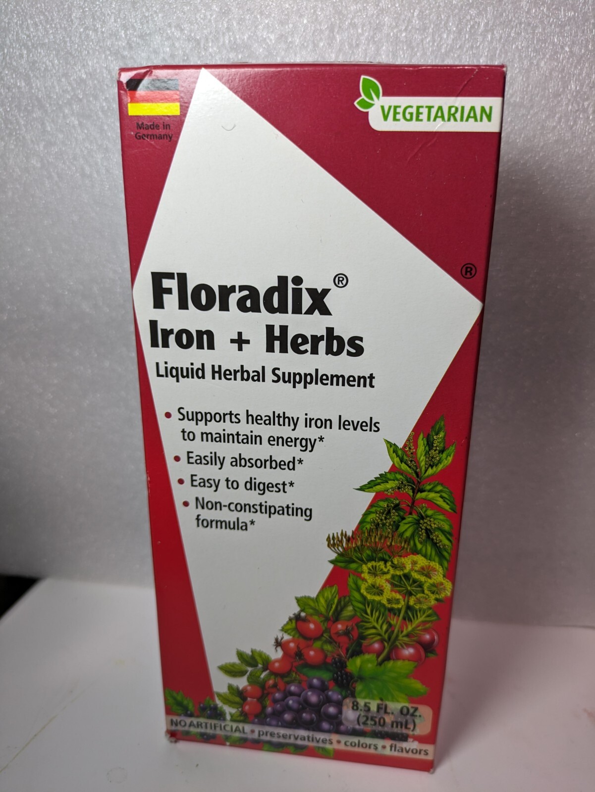 Floradix, Hierro + Herbas, Liquid Herbal Supplement, 8.5 fl oz (250 ml)