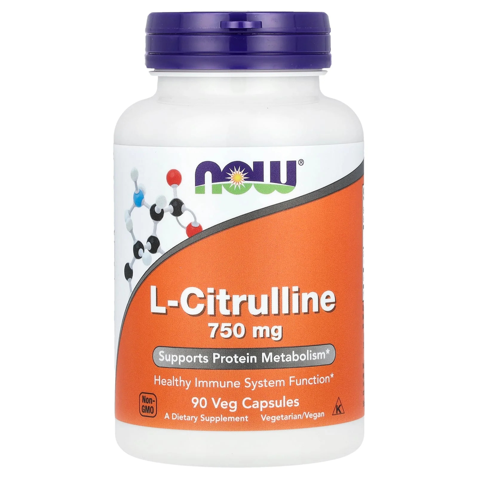 2 X NOW Foods, L-Citrulline, 750 mg, 90 Veg Capsules