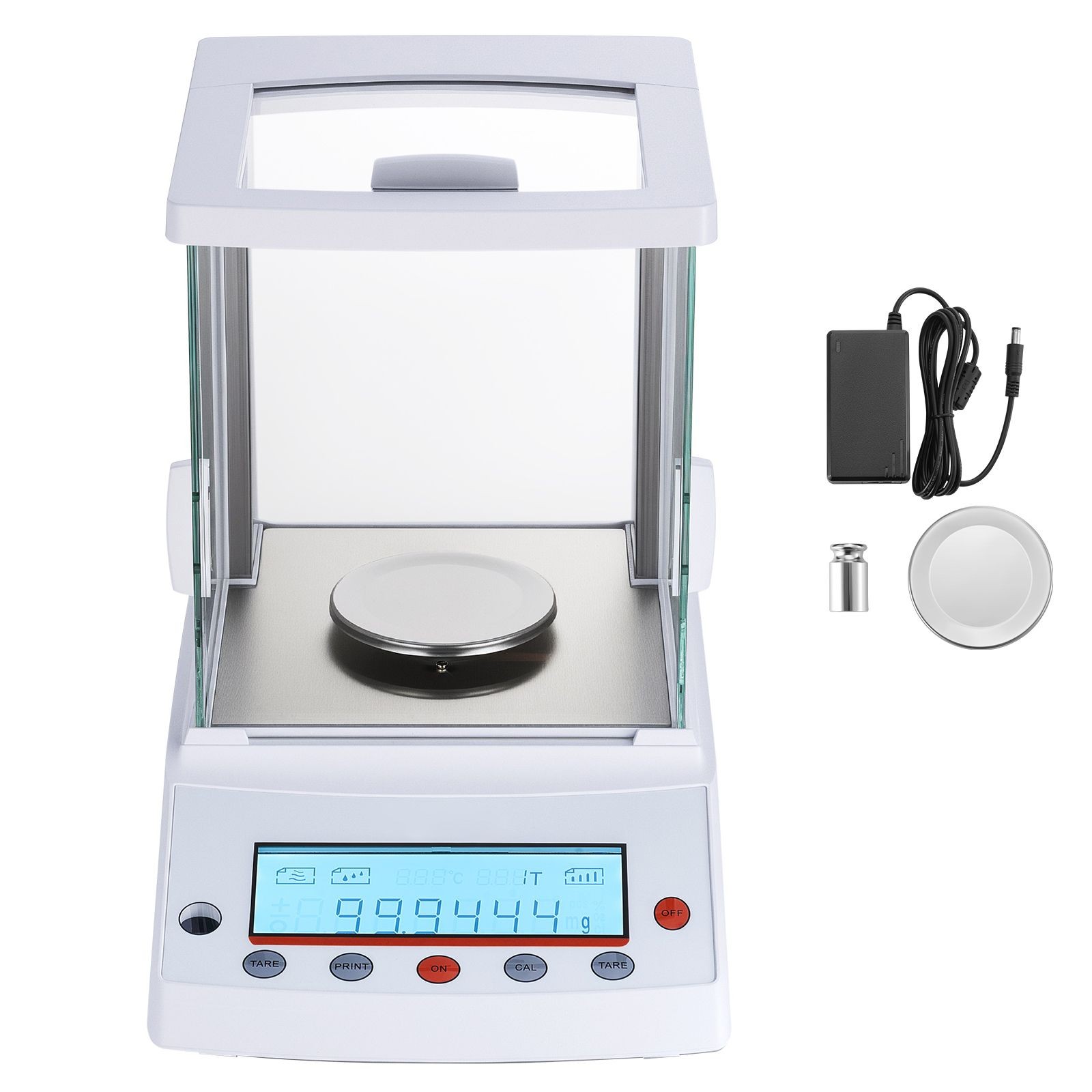 120 g x 0.1 mg High Precision Analytical Balance with Glass Draft Shield