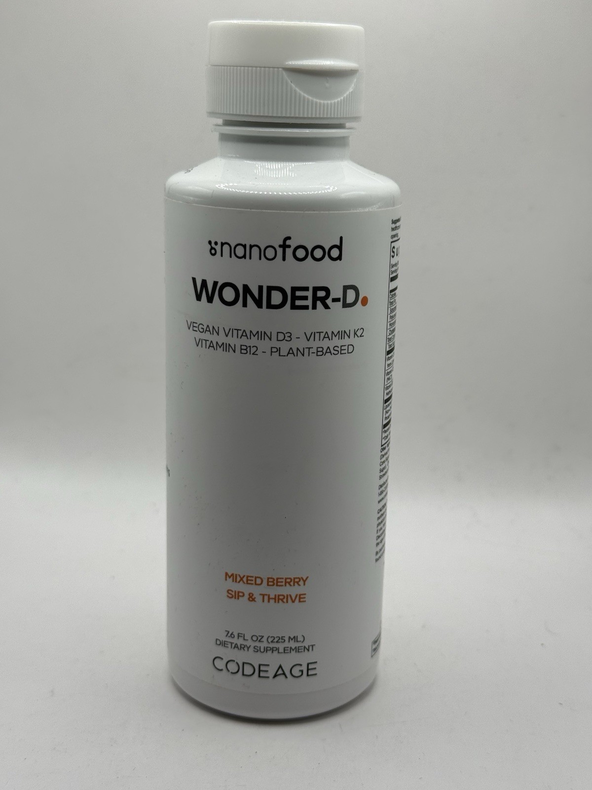 Codeage Nanofood, Wonder-D liquid vitamin-d supplement, mixed berry 7.6 ounces