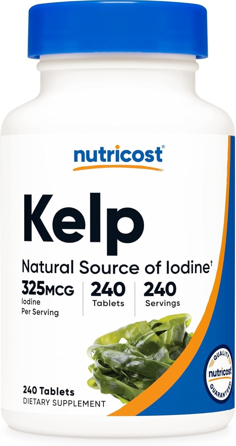 Nutricost Kelp Tablets, 325mcg of Iodine, 240 Tablets – Non-GMO, Gluten Free
