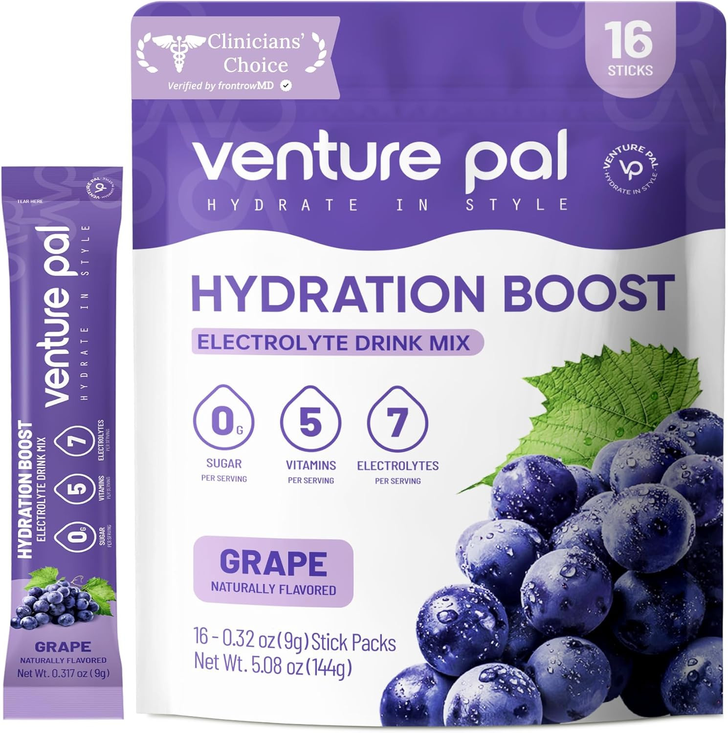 Electrolyte Powder Packets Liquid Daily IV Drink Mix Rapid Hydration 5Vitamins