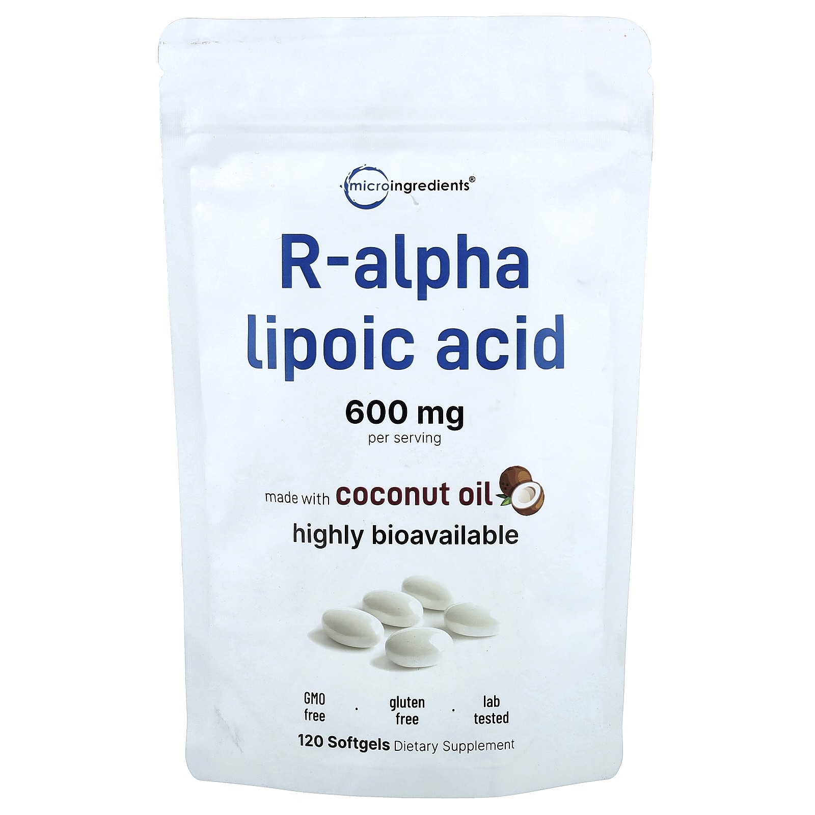 R-Alpha Lipoic Acid, 120 Softgels (200 mg per Softgel)