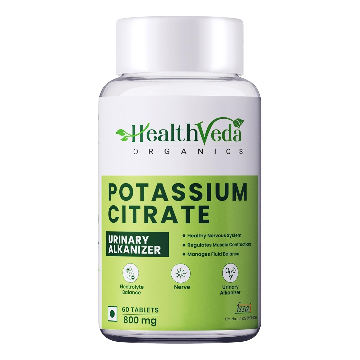Health Veda Organics Potassium Citrate 800Mg Support Nerve, Joints & Bone Health