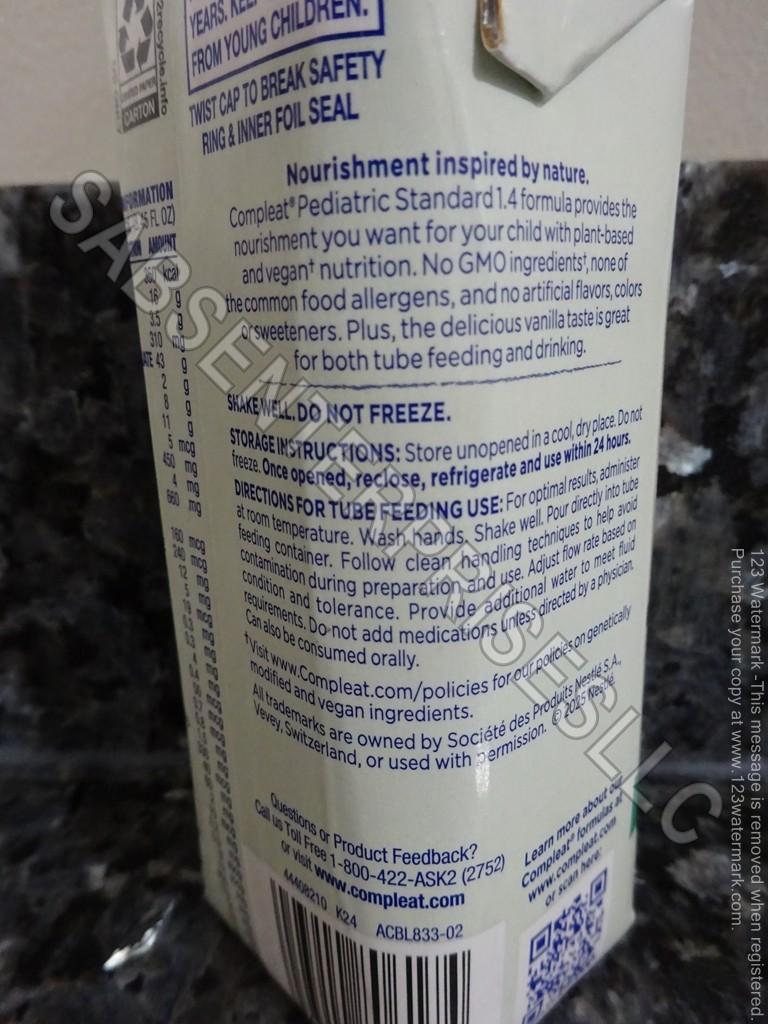 24 Nestle Compleat Pediatric Standard VANILLA Flavor 1.4 kcal Formula 8.45 FL oz