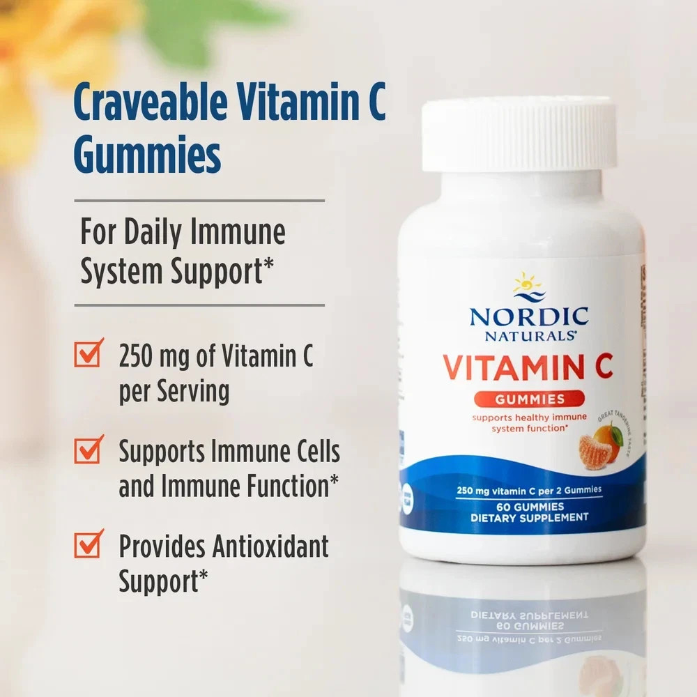 Nordic Naturals Vitamin C Gummies -Immune Support & Antioxidant Protection 120Ct