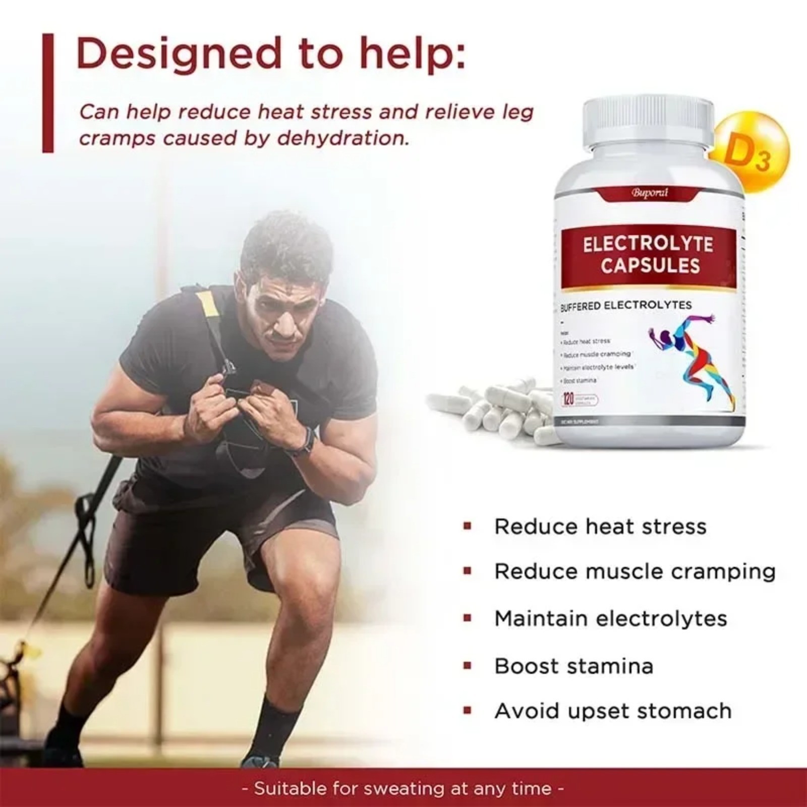 Electrolyte 120pcs – Boost Endurance Muscle Recovery, Reduce Heat Stress