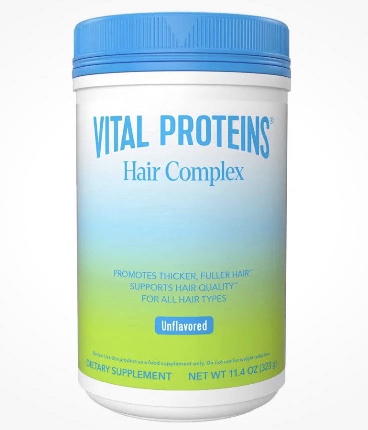 Vital Proteins Hair Complex Thicker Fuller Hair Unflavored 11.4oz Exp 06/26