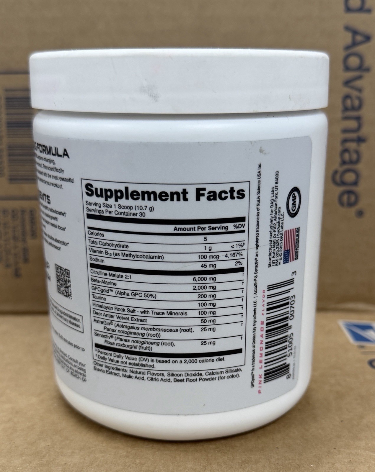 Bucked Up, Pre-Workout, Non-Stimulant, Pink Lemonade, 11.3 oz (321 g)