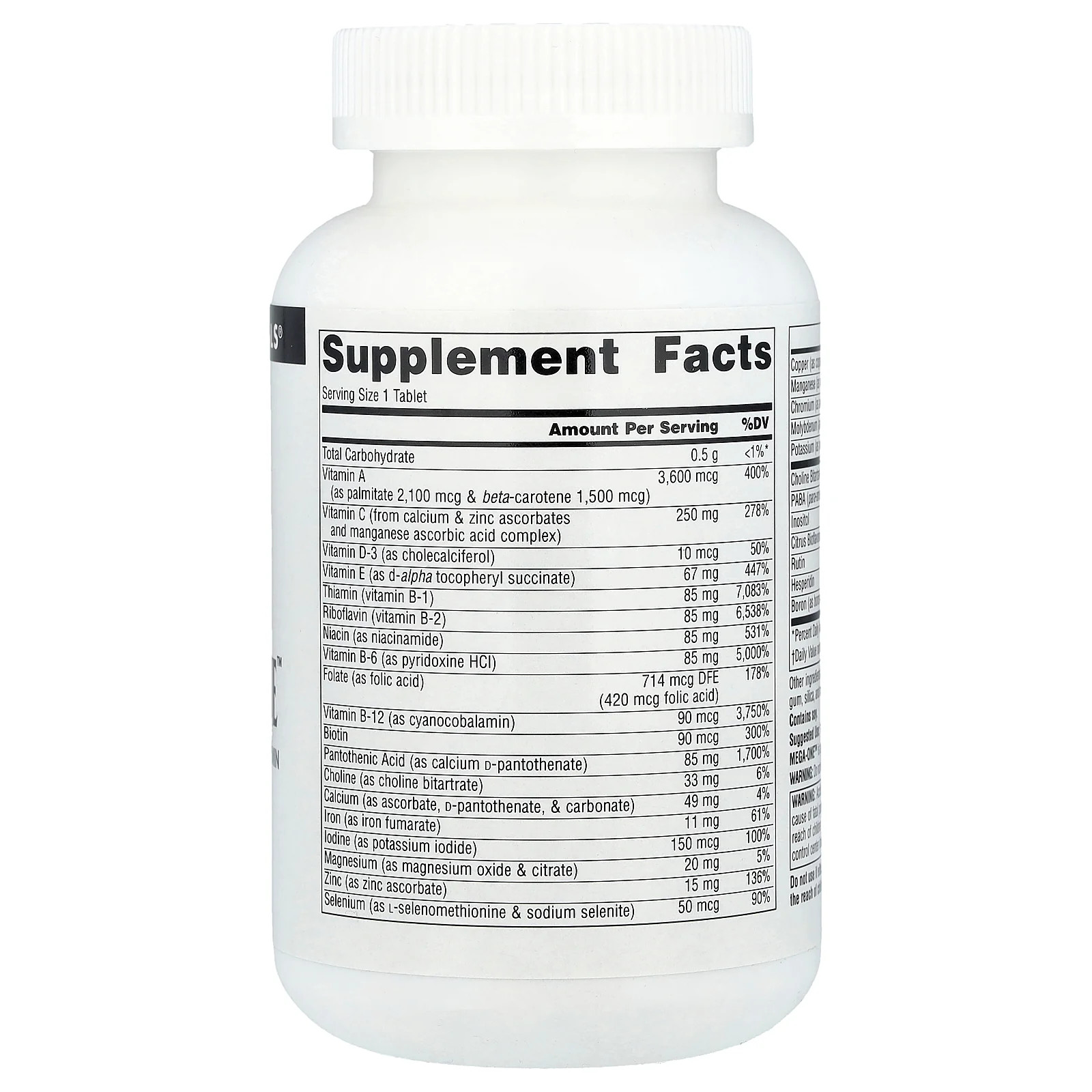 2 X Source Naturals, Mega-One�, High Potency Multi-Vitamin With Minerals, 180 T