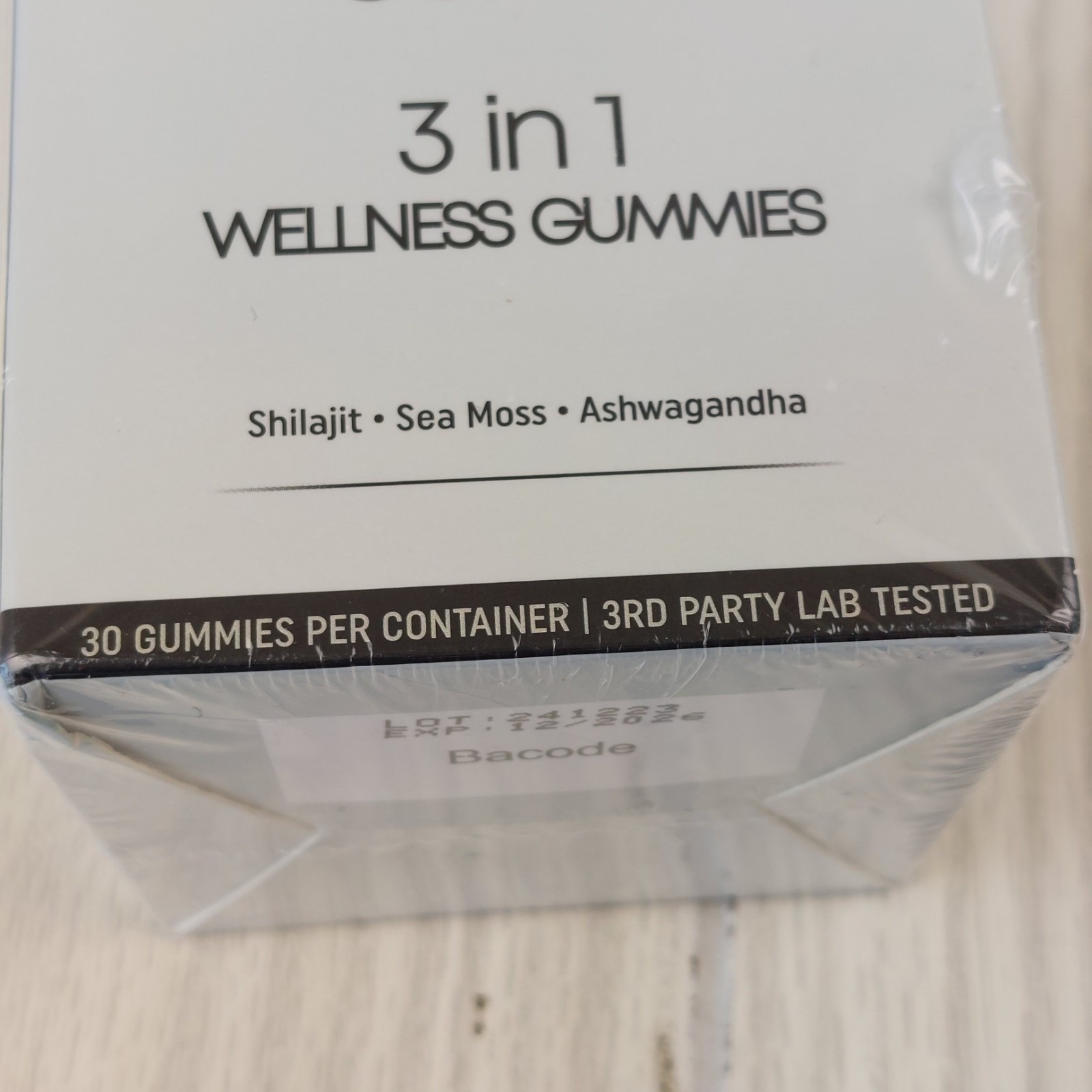 Cured 3 in 1 Wellness Gummies Unisex 30ct Gray Shilajit Sea Moss Ashwagandha