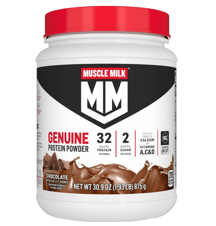 Muscle Milk Genuine Protein Powder Chocolate 1.93LB 12 Servings