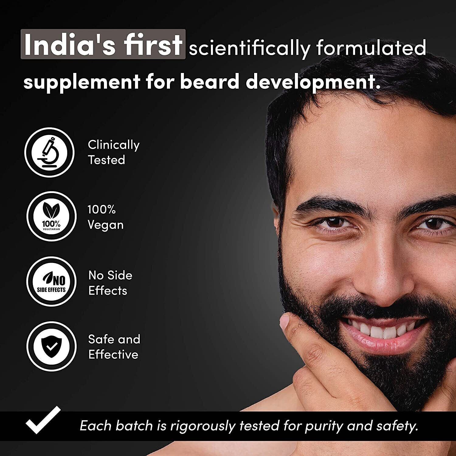 Man Matters Beard Gummies for Men Thicken Beard, Stimulates Beard Follicles