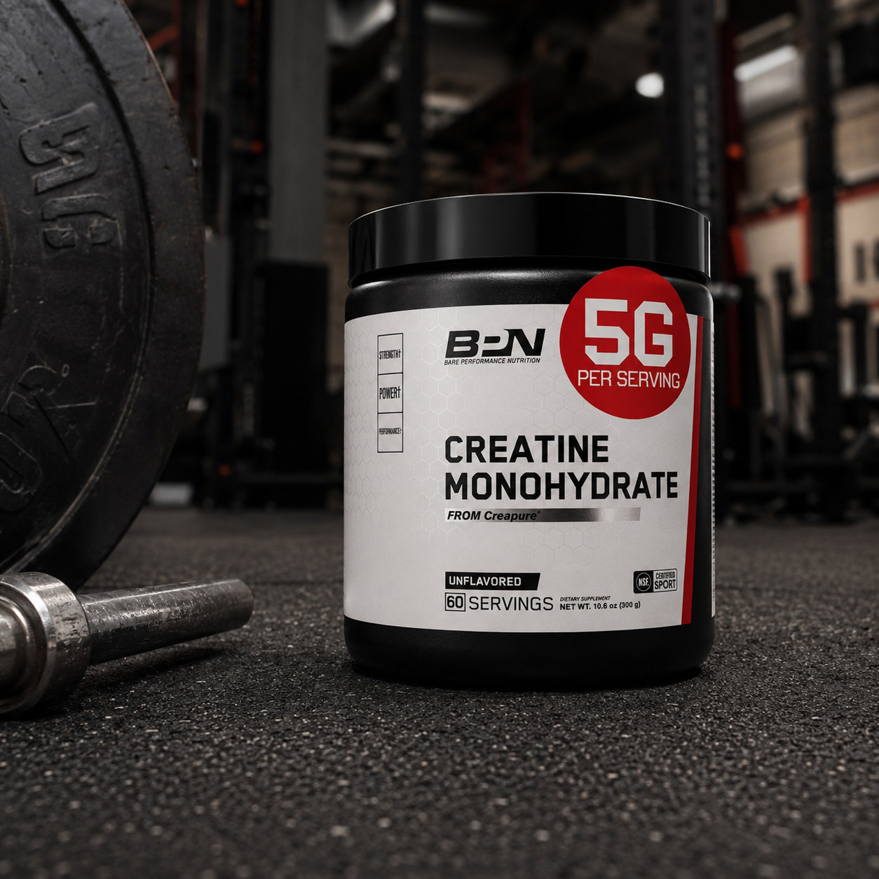 Creatine Monohydrate Unflavored 5g 60 Servings BPN Creapure NSF Certified New